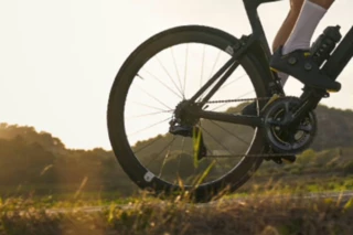 Rear wheel of a road bike