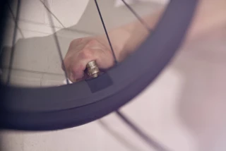 Bicycle tire is inflated