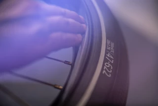 The bicycle tire is mounted on the rim
