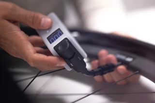 Tire is inflated with an electric tire